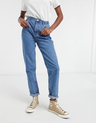 pull and bear elasticated mom jeans