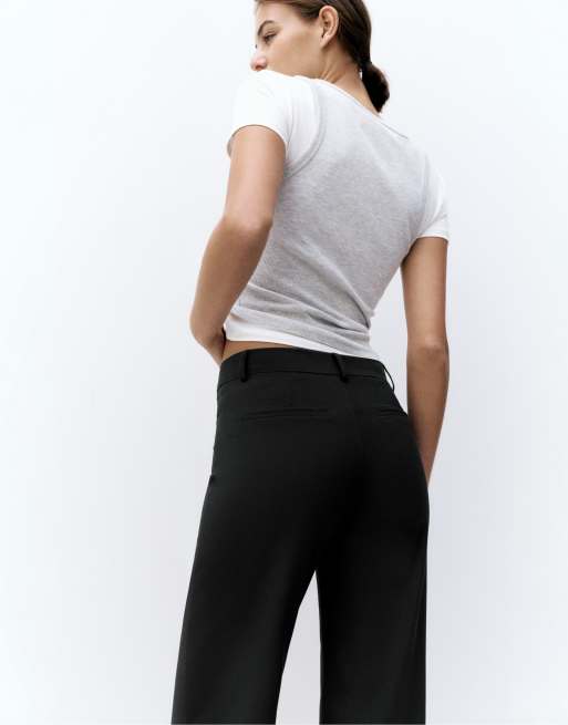 Pull&Bear Tall - Pantalon habillé droit - Noir, 3 de 7