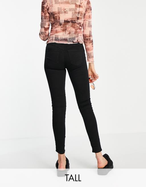 Pull&Bear - Tall - Push-up jeans in zwart