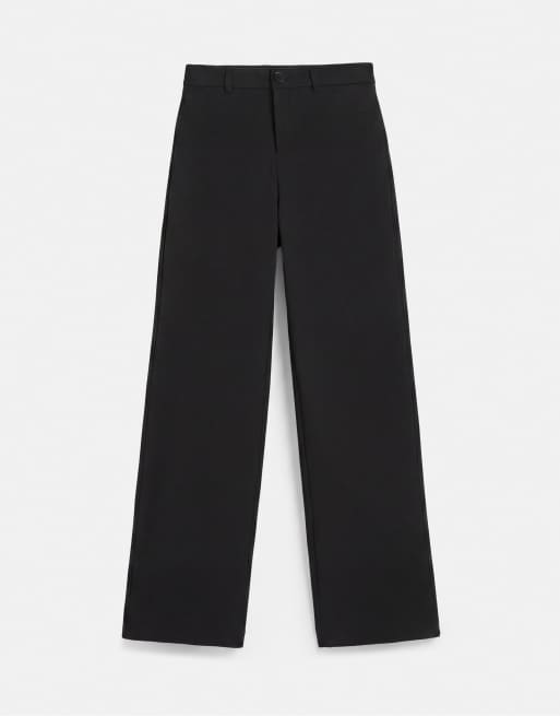 Pull&Bear Tall rechte pantalon in zwart, 6 van 7