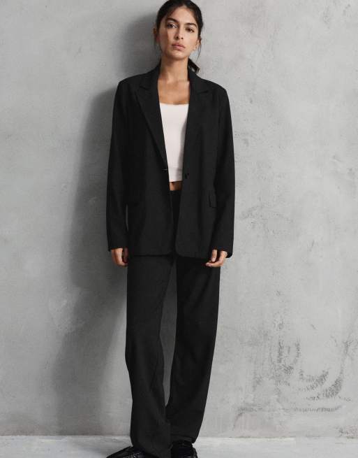 Pull&Bear Tall rechte pantalon in zwart, 7 van 7