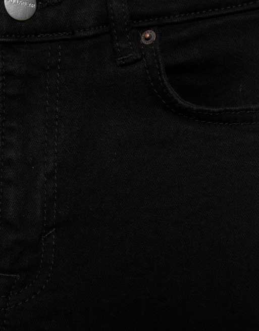 Pull&Bear Tall skinny flared jeans in black marl, 6 of 7
