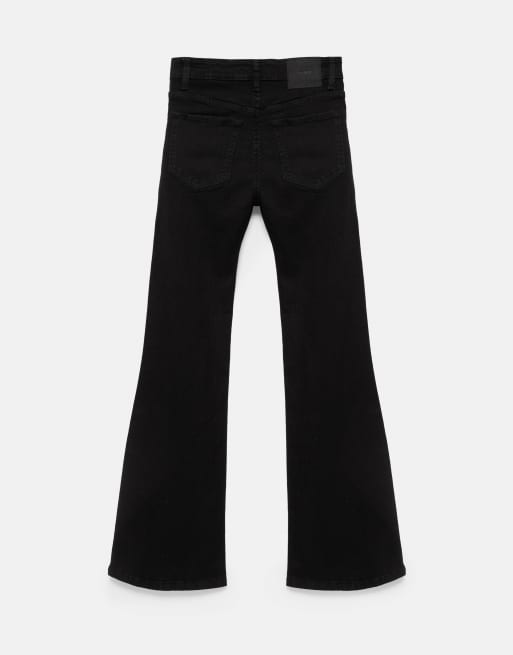 Pull&Bear Tall – Svartmelerade, skinny jeans med utsvängd design, 7 av 7