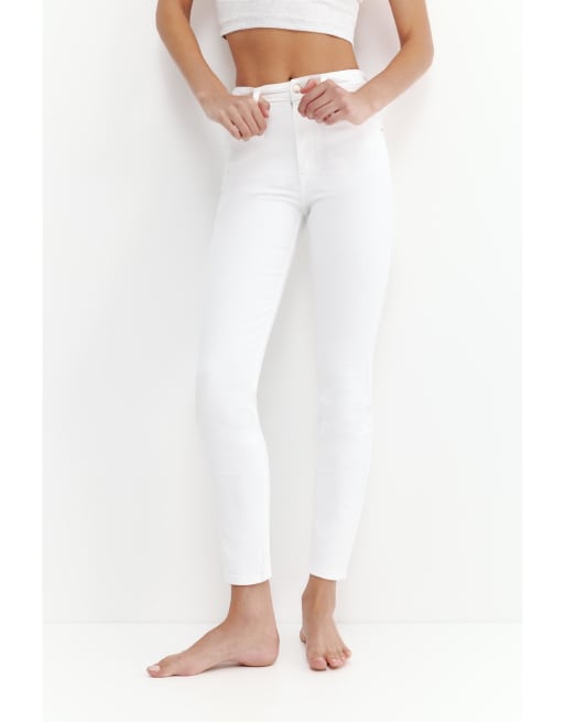 Pull&Bear Tall – Vita, extra smala jeans med hög midja, 2 av 7