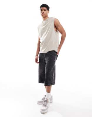Pull & Bear Tank Top In Neutral