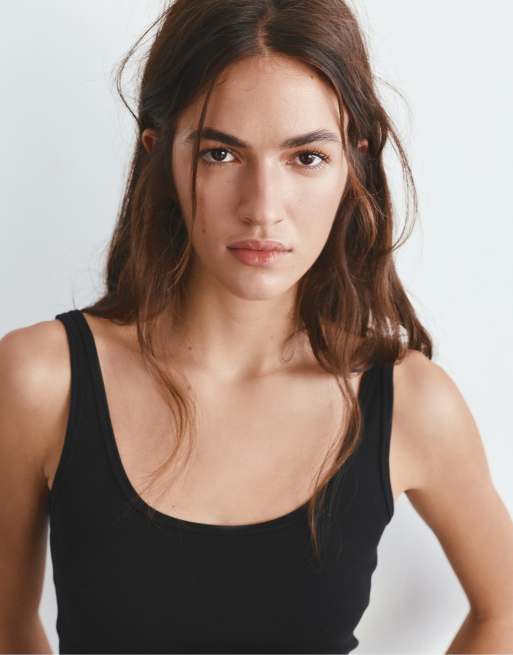 Pull&Bear – Tanktop aus Modal in Schwarz, 3 von 4