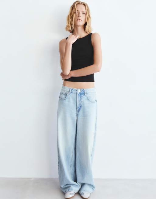 Pull&Bear - Tanktop met boothals in zwart, 3 van 4