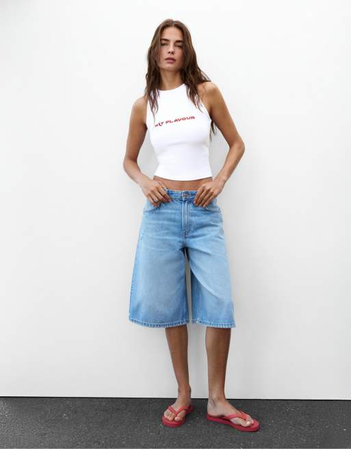 Pull&Bear - Tanktop van modal in wit, 3 van 7