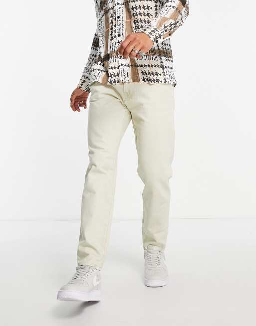 Pull&Bear tapered jeans in beige