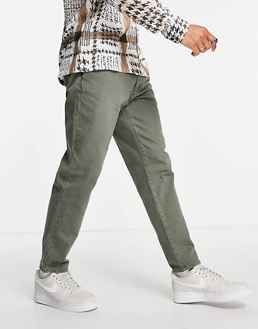  Pull&Bear tapered jeans in khaki 