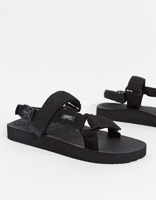 Pull&Bear tech sandals in black