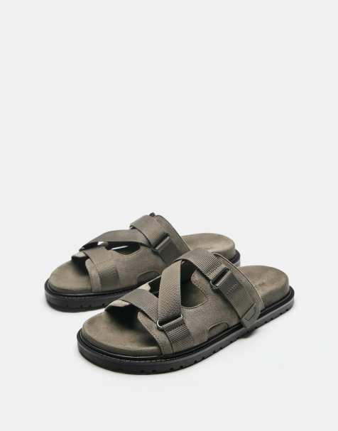 Pull&Bear Technical sandals in taupe - view 1