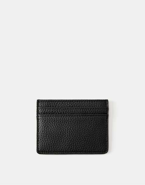 Pull&Bear tekstureret kortholder i sort - view 1