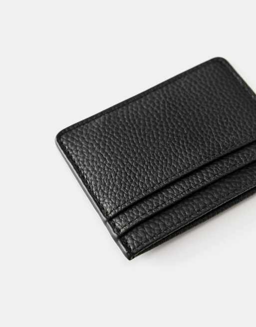 Pull&Bear Textured card holder in black, 3 of 4