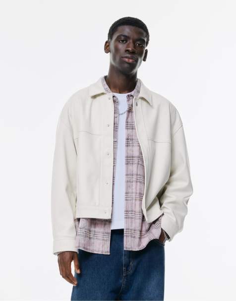Pull&Bear Textured jacket in beige - view 1