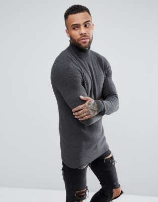 dark grey roll neck