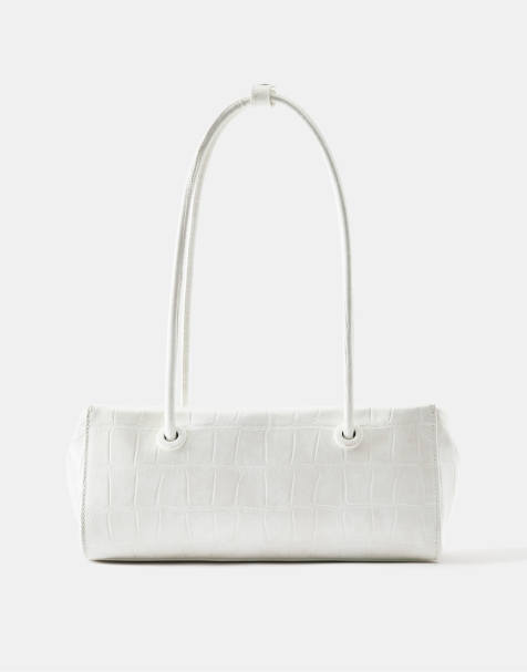 Pull&Bear Textured shoulder bag in ecru - view 1