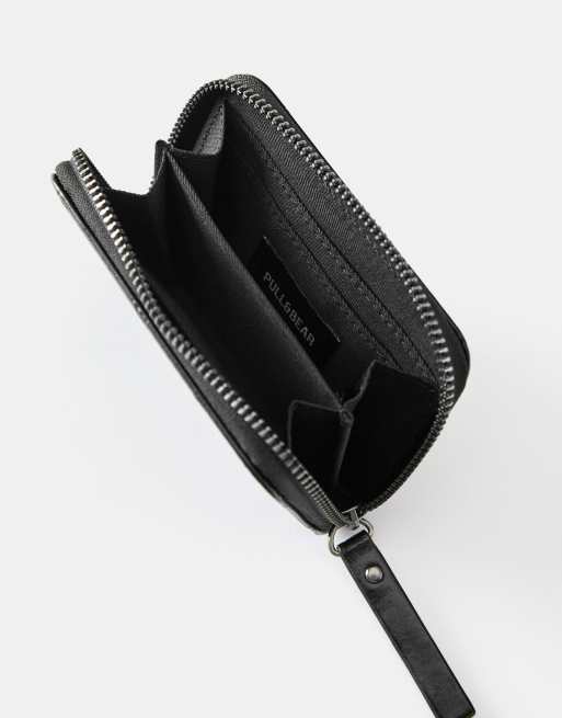 Pull&Bear Textured wallet in black, 3 of 4