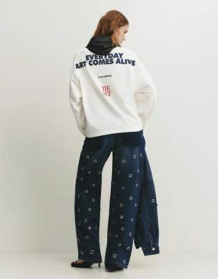 Pull & Bear - The Met - T-shirt - Blanc glacé L
