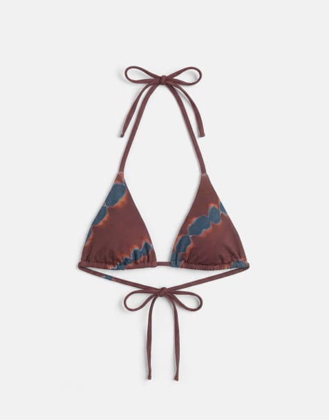 Pull&bear tie-dye bikini in brown - view 1