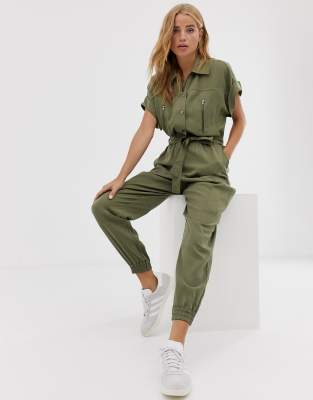 jumpsuit khaki