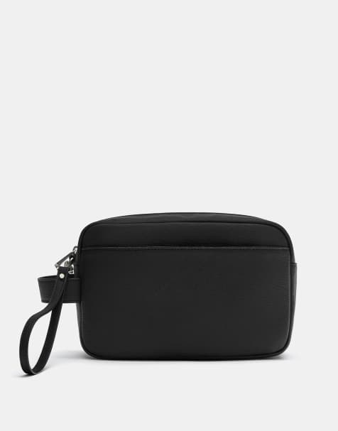 Pull&Bear - Toilettas met handvat in zwart - view 1