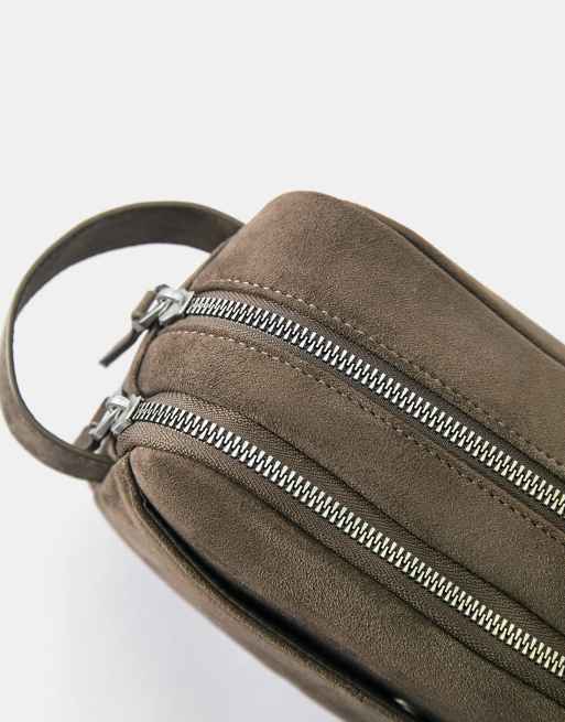 Pull&Bear toilettas met meerdere vakken in taupe, 3 van 4