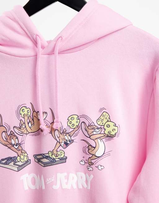 Tom and jerry pink hoodie sale