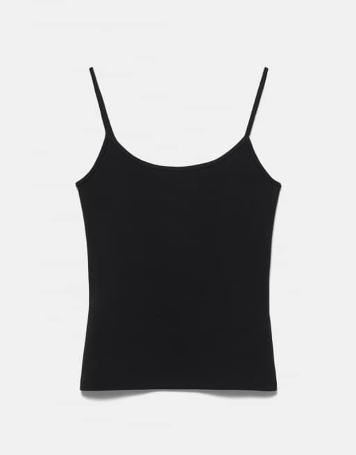 Pull&Bear - Top à bretelles fines - Noir, 5 de 7