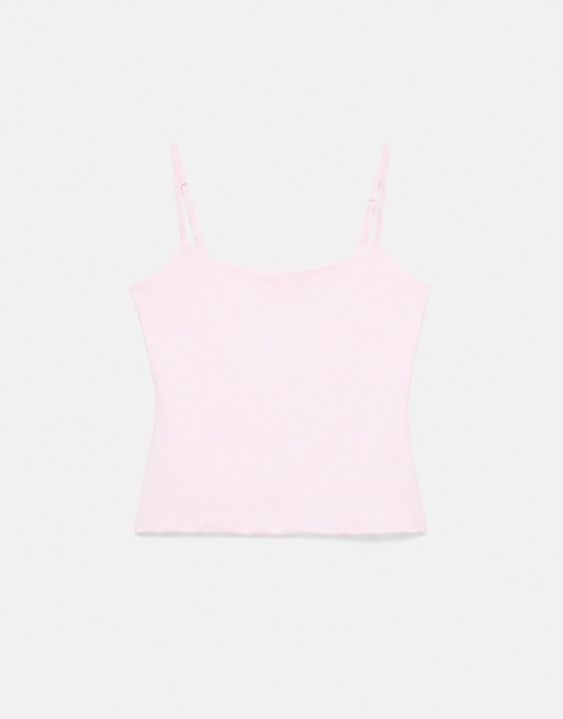 Pull&Bear - Top à bretelles fines réglables - Rose, 5 de 7