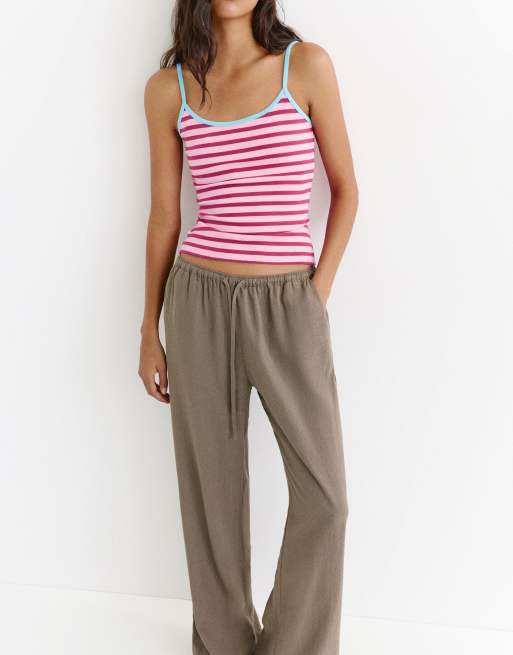 Pull&Bear - Top à bretelles fines - Rose, 6 de 7