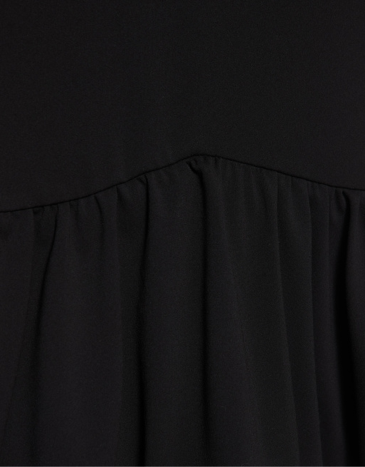 Pull&Bear top à col halter et basque noir, 5 de 6