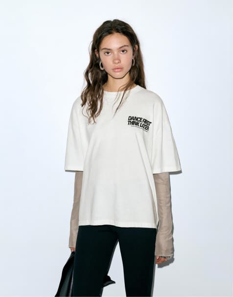 Pull&Bear - Top a maniche corte color ghiaccio - view 1