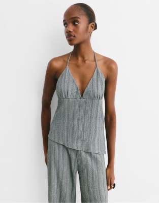Top asymtrique en crpe - ple - Pull & bear - Modalova