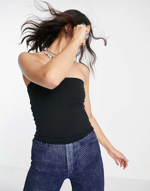 Pull&Bear - Top bandeau - Noir