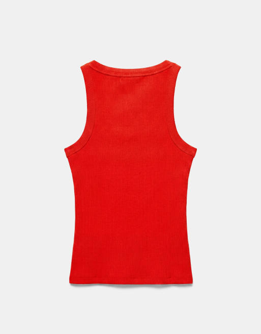 Pull&Bear - Top basic rosso, 7 di 7