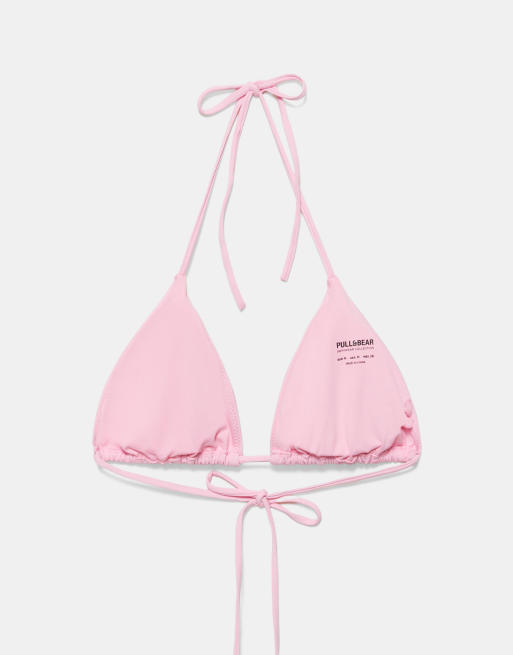 Pull&Bear - Top bikini a triangolo rosa, 3 di 4