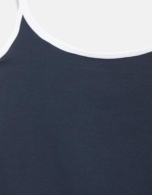 Pull&Bear - Top blu navy con spalline sottili, 7 di 7