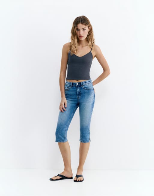 Pull&Bear - Top blu navy con spalline sottili, 3 di 4
