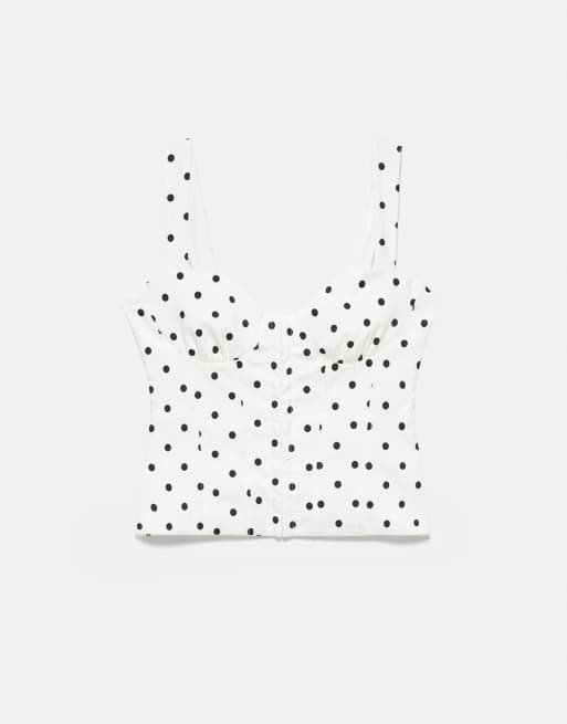 Pull&Bear - Top con stampa e spalline sottili ispirato al corsetto, 6 di 7