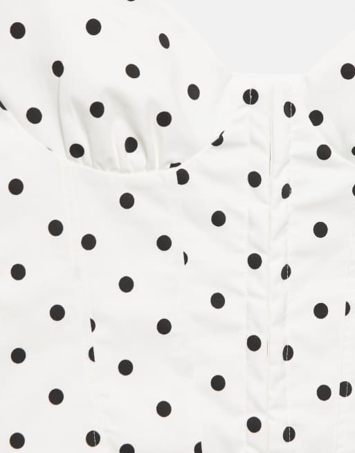 Pull&Bear - Top con stampa e spalline sottili ispirato al corsetto, 7 di 7