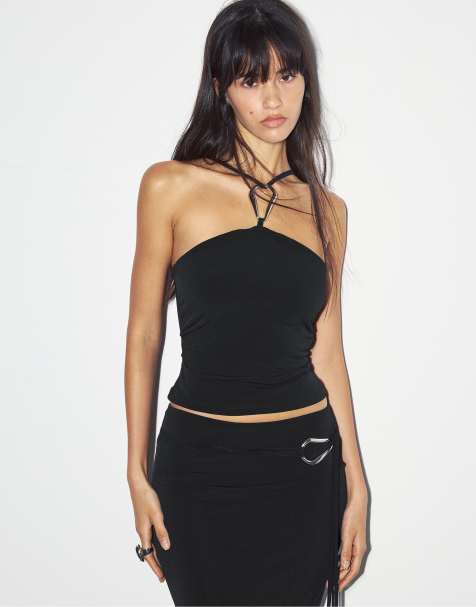 Pull&Bear - Top dos nu avec boucle - Noir - view 1