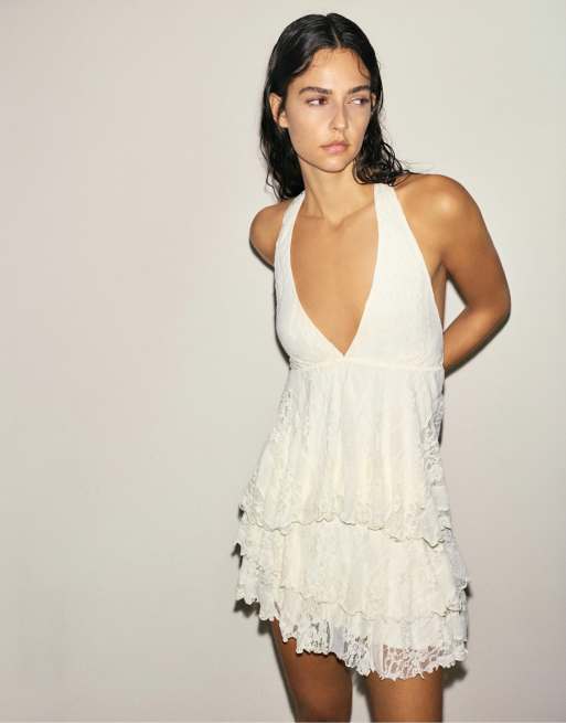 Pull&Bear - Top dos nu en dentelle - Beige, 2 de 7