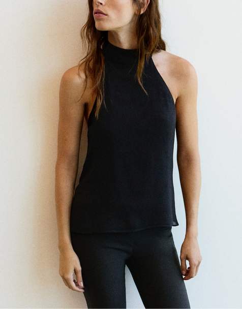 Pull&Bear - Top dos nu fluide - Noir - view 1
