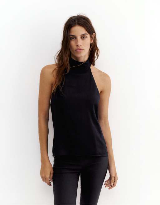 Pull&Bear - Top dos nu fluide - Noir, 2 de 7