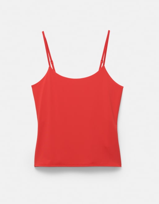 Top Asymétrique Rouge Pull & Bear Taille M - Neuf Avec étiquettes - Manches Asymétriques