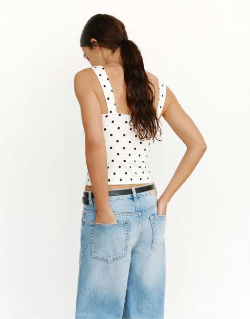 Pull&Bear - Top imprimé style corset à bretelles, 3 de 7