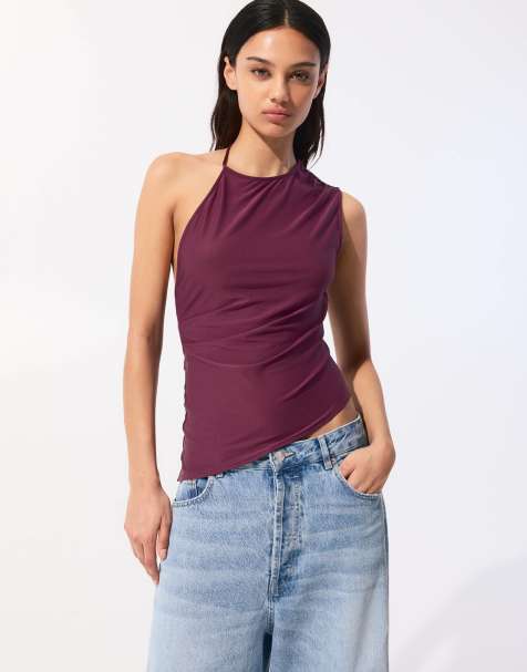 Pull&Bear - Top met blote schouder, open achterkant en asymmetrische zoom - view 1