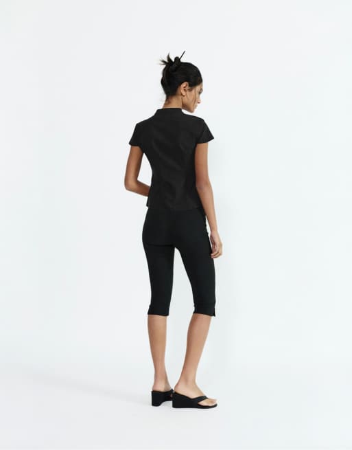 Pull&Bear - Top met geknoopt detail in zwart, 2 van 4