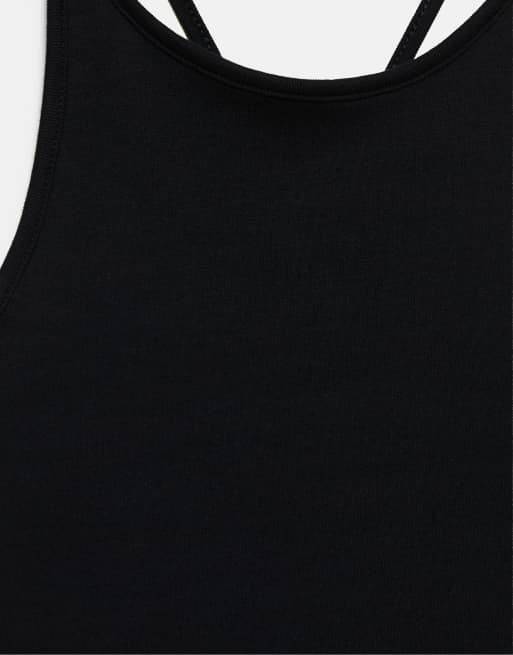 Pull&Bear Top mit Neckholder und Riemchen am Rücken in Schwarz, 6 von 7